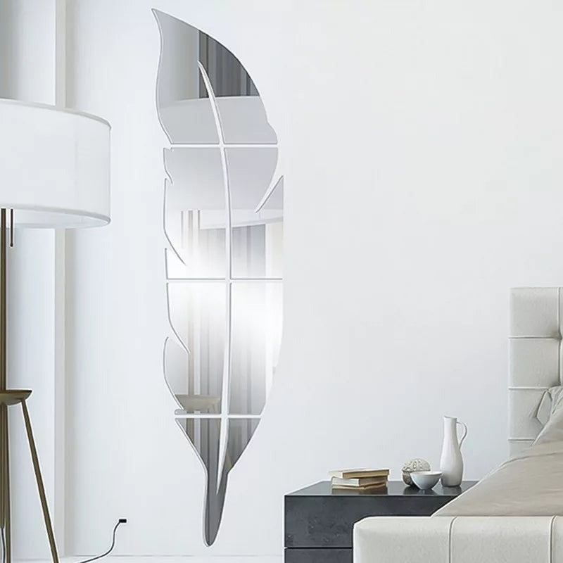 Silver Leaf Mirror Wall Decor