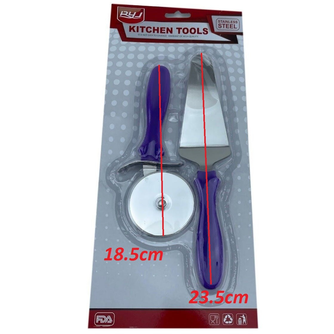 Japani Top Choice 2 in 1 Pizza Cutter Wheel and Pie Server