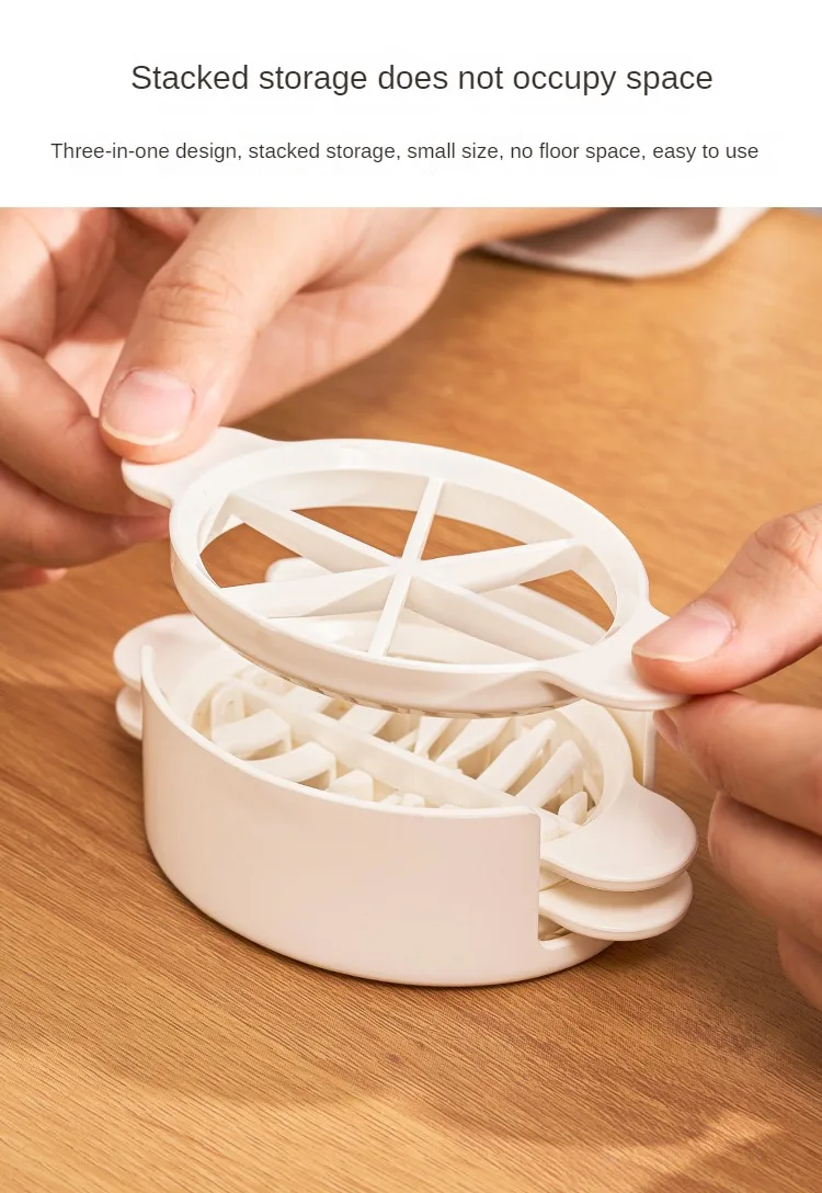 Multifunctional 3 in 1 Egg Slicer for Boiled Eggs