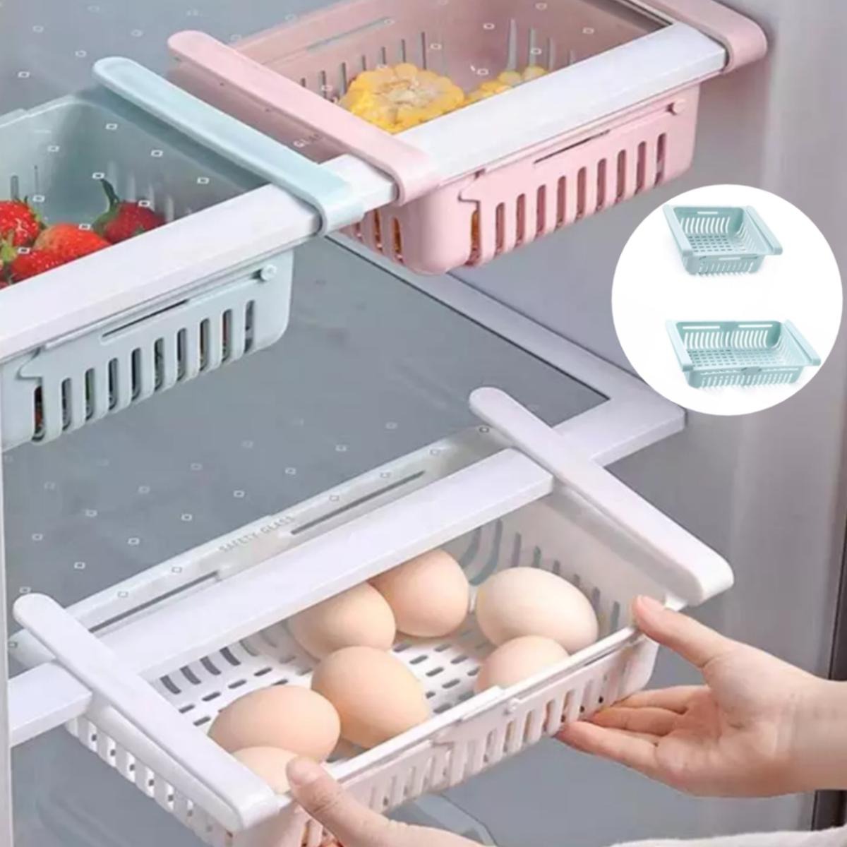 Fridge organizer basket