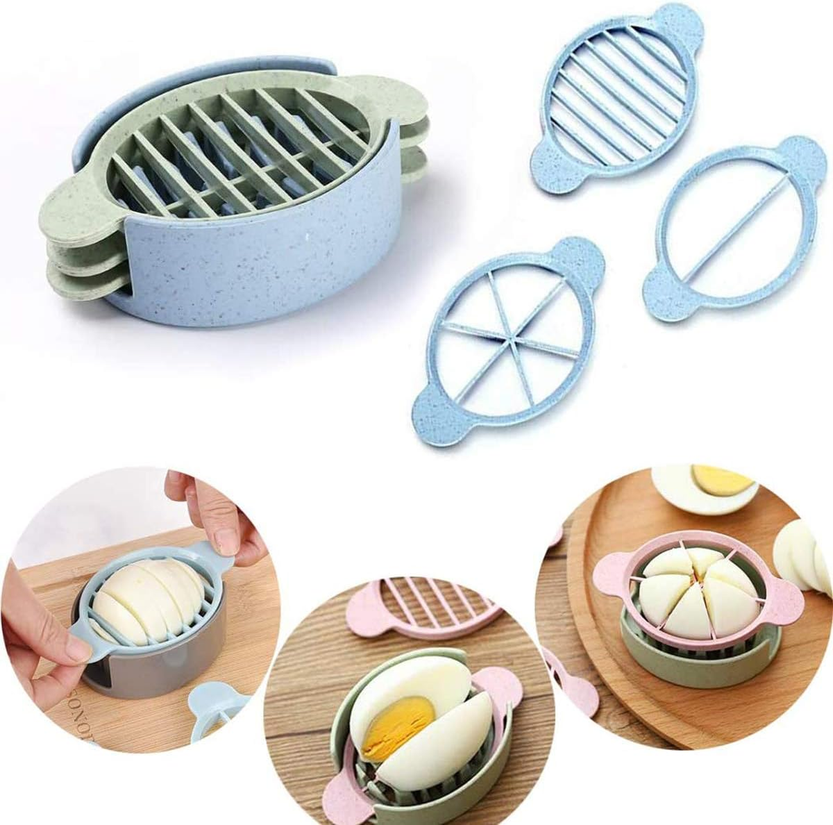 Multifunctional 3 in 1 Egg Slicer for Boiled Eggs
