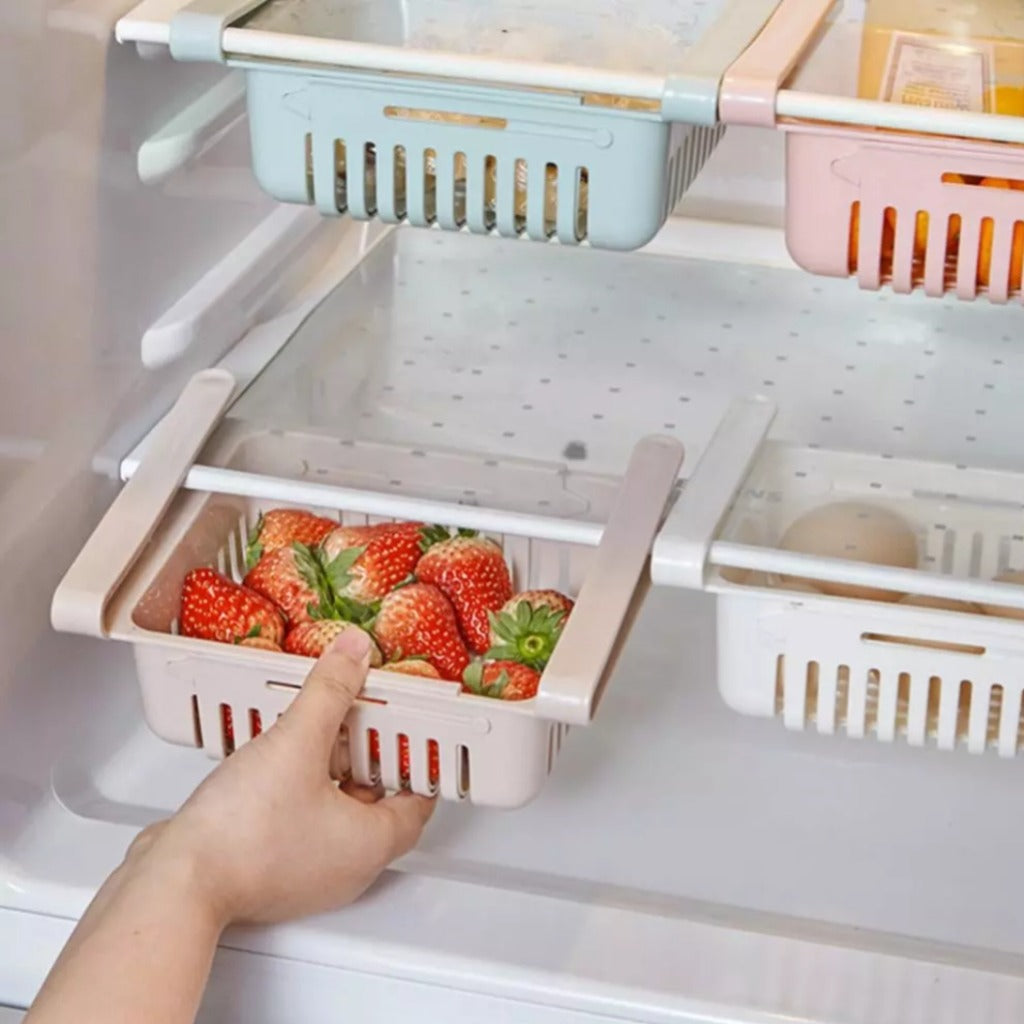 Fridge organizer basket