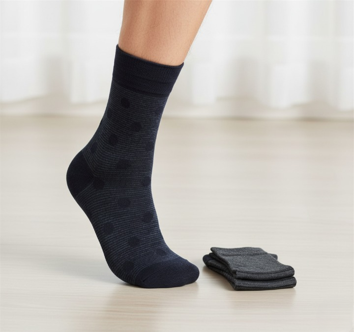 2 Pair Woolen Summer Socks For Men