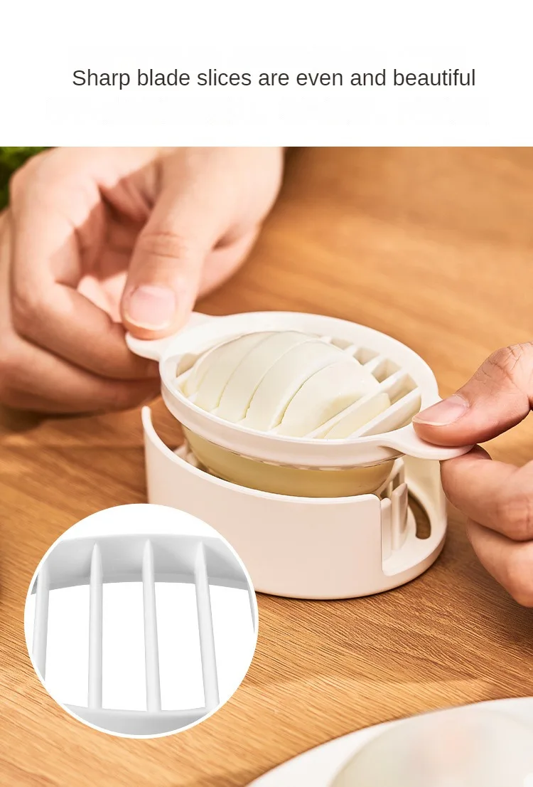 Multifunctional 3 in 1 Egg Slicer for Boiled Eggs