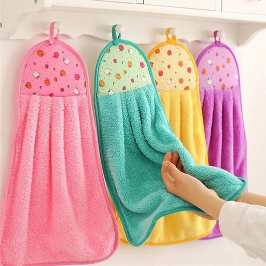 Portable Coral Velvet Soft Hand Towel