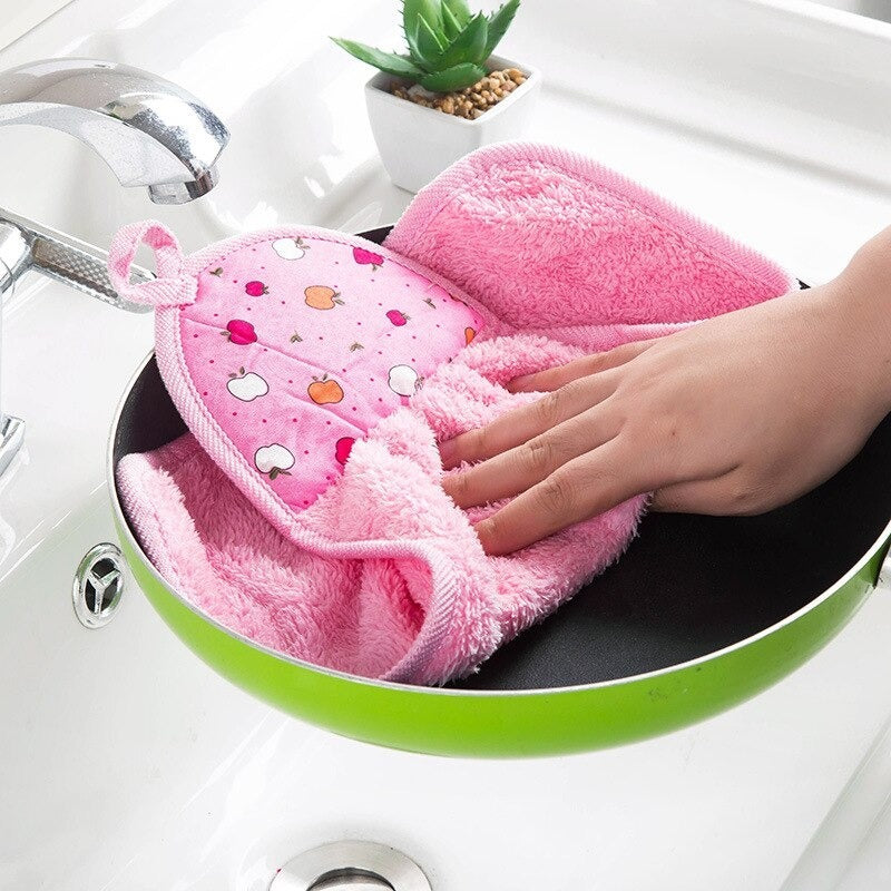 Portable Coral Velvet Soft Hand Towel