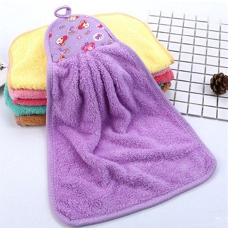 Portable Coral Velvet Soft Hand Towel